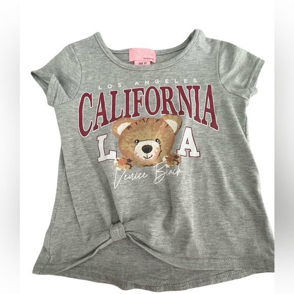 Freestyle Revolution Gray and Burgundy CaliBear and Bellbottom Pants Set Size 2T - Picture 2 of 6